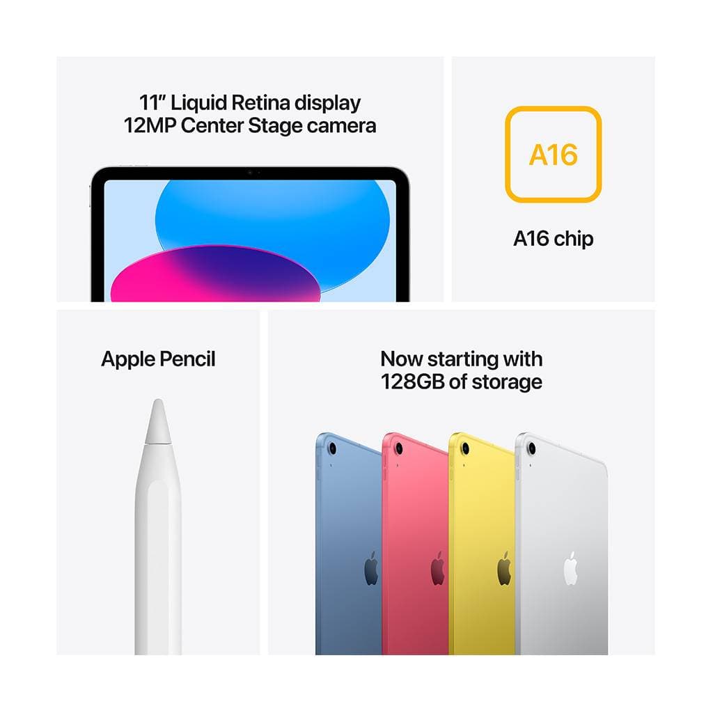 iPad A16 11-inch Wi-Fi And Cellular 128GB Silver